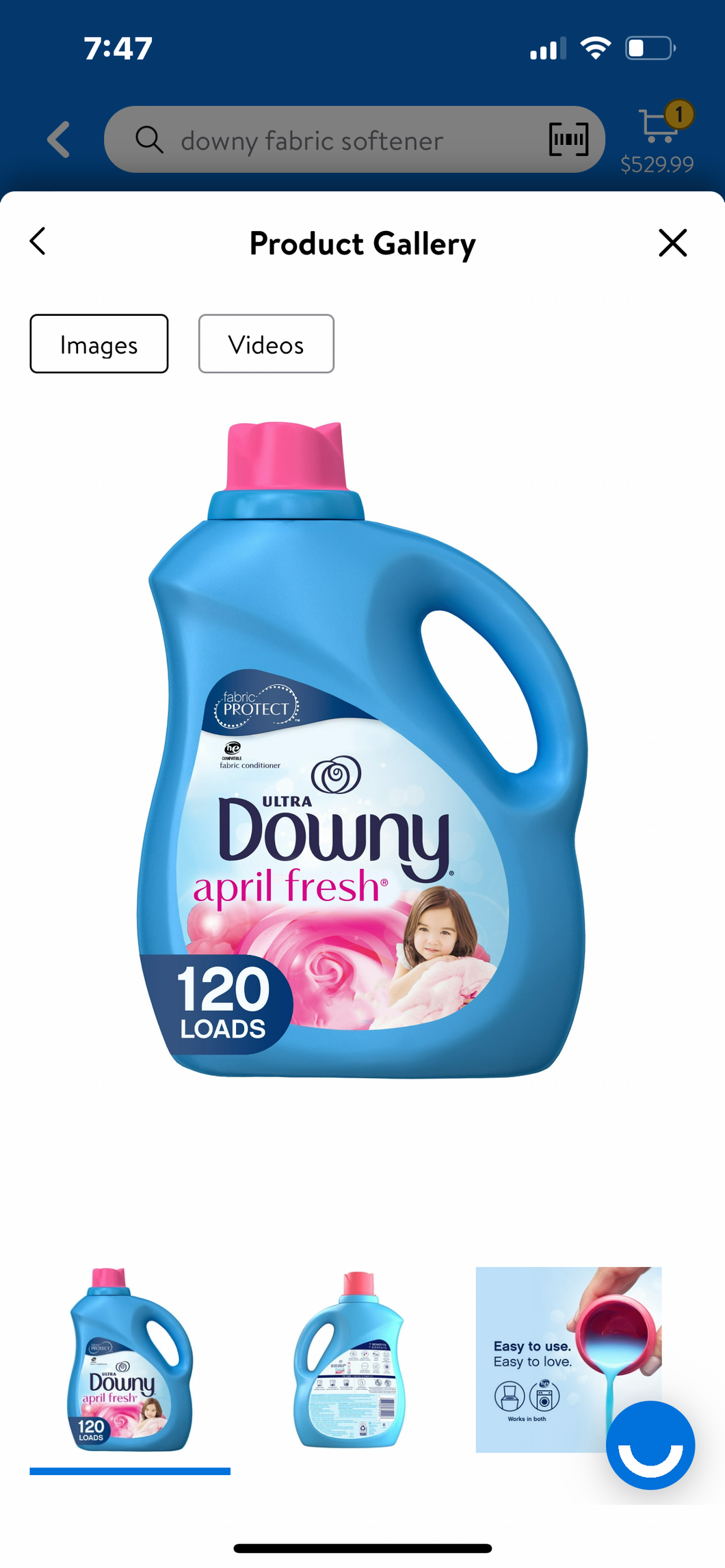 Downy Ultra Liquid Fabric Conditioner, April Fresh, 120 Loads 103 fl oz