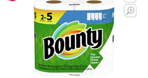 Bounty Select-A-Size Paper Towels, White, 2 Single Plus Rolls = 5 Regular Rolls